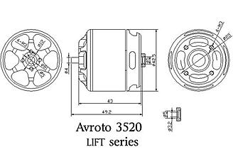Обзор бесколлекторного мотора Avroto LIFT Series 3520 - 400KV