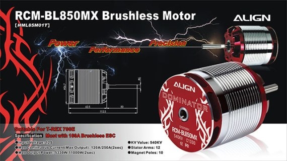 850MX Brushless Motor 540KV